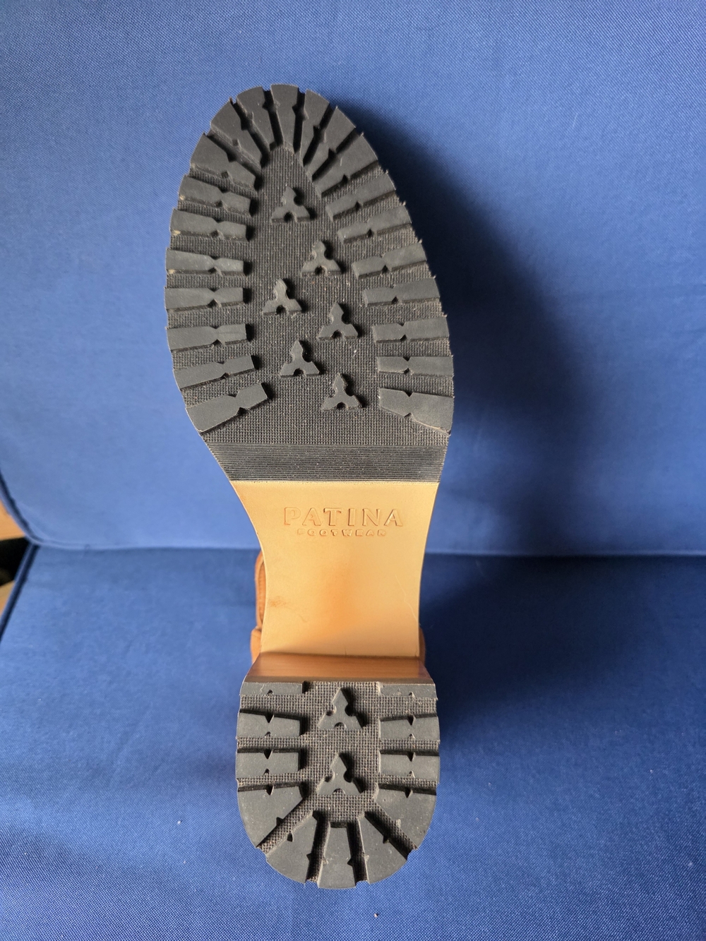 Patina Footwear Tan Suede Block Heel Ankle Strap Heels 9 - Picture 15 of 16
